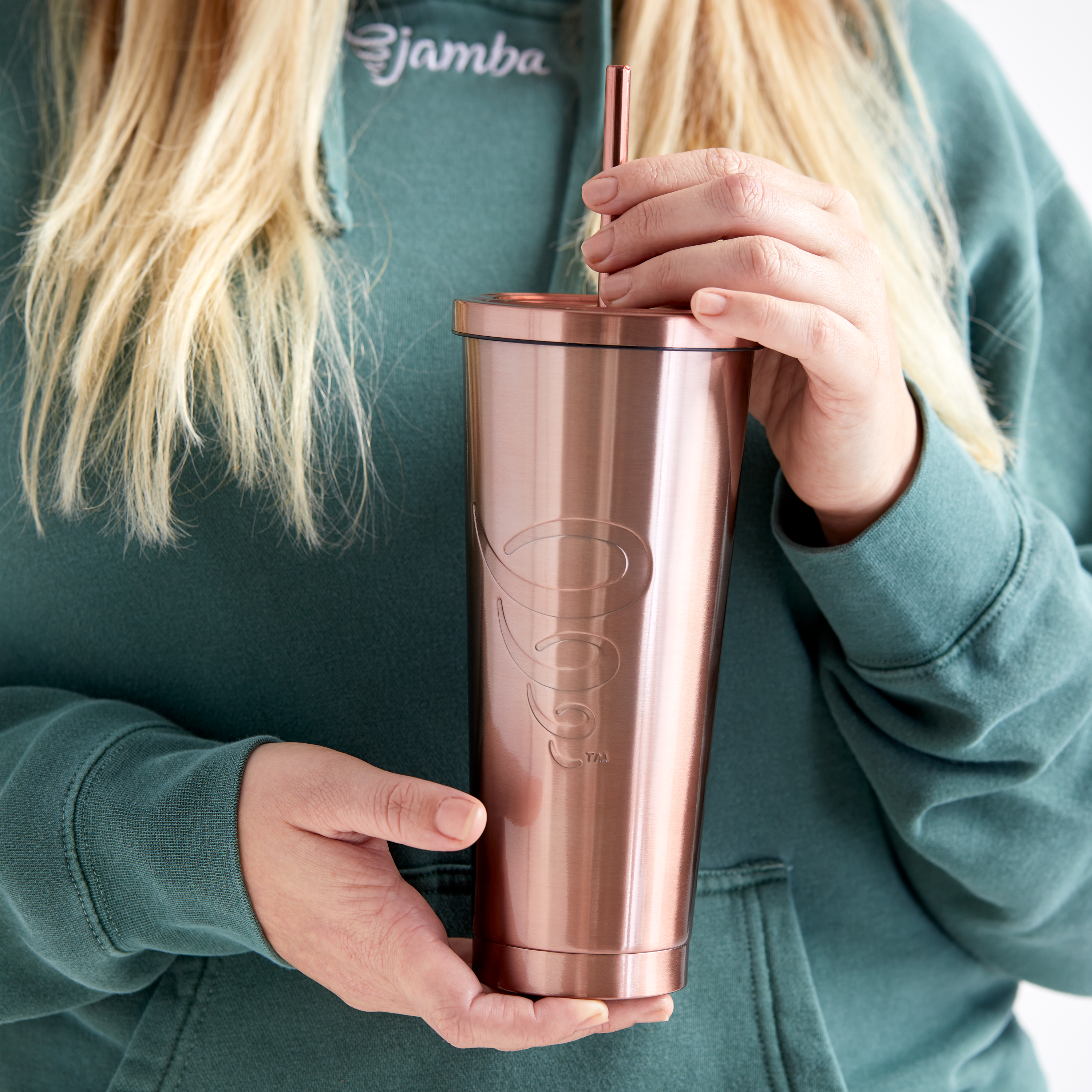 Rose Gold Insulated Stainless Tumbler - 28oz – Jamba Swag
